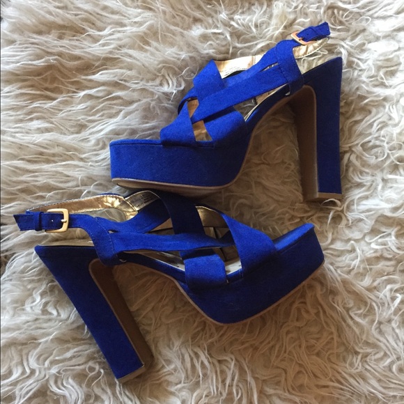 Mossimo Supply Co. Shoes - Platform Blue 🎯 Mossimo Heels Size 10
